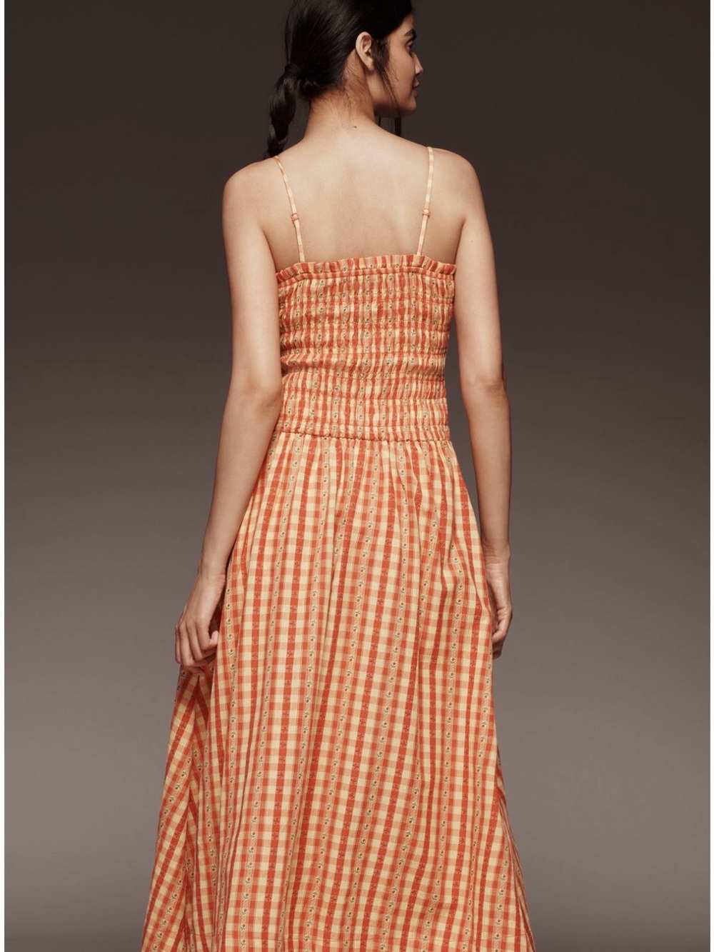 Damson Madder Grace square neck midi dress - Picture 3 of 4